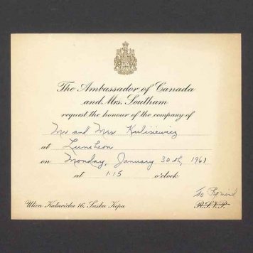 The Ambassador of Canada and Mrs. Southam