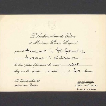 L'Ambassadeur de Suisse et Madame Pierre Dupont