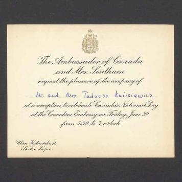 The Ambassador of Canada and Mrs. Southam