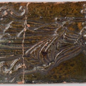 Kafel z wyobrażeniem św. Małgorzaty Antiocheńskiej