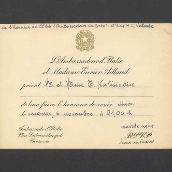 L'Ambassadeur d'Italie et Madame Enrico Aillaud