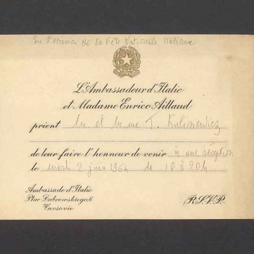 L'Ambassadeur d'Italie et Madame Enrico Aillaud