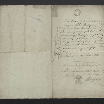 Protokół przyjęcia w grono majstrów Cechu Bednarskiego