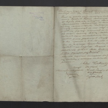 Dokument dotyczący Cechu Bednarzy