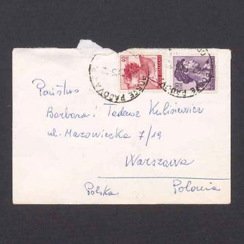 Koperta, adr. Państwo Barbara i Tadeusz Kulisiewicz