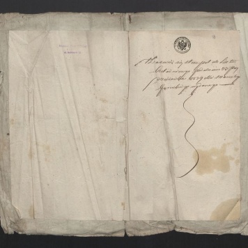 Świadectwo wyzwolenia na czeladnika Cechu Bednarskiego w Stawiszynie z trwale załączonym potwierdzeniem przyjęcia opłaty skarbowej 