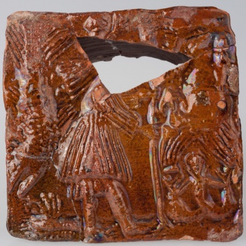 Kafel ze sceną wokół drzewa