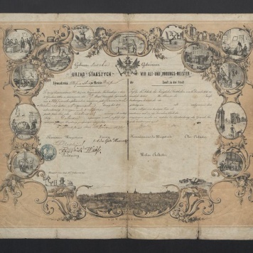 Dyplom czeladniczy Zgromadzenia Młynarskiego 