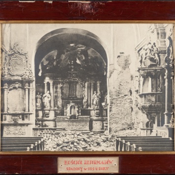 Kościół Reformatów spalony w 1914 roku 