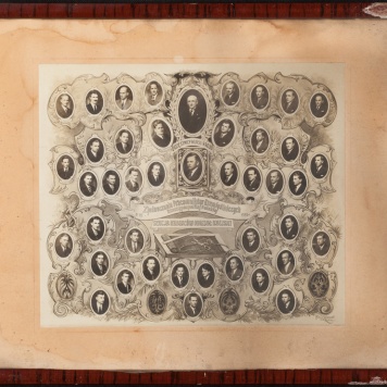 Tableau uczestników kursu kroju, sekcja krawców oddziału kaliskiego 