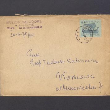 Koperta, nad. Muzeum Narodowe w Warszawie