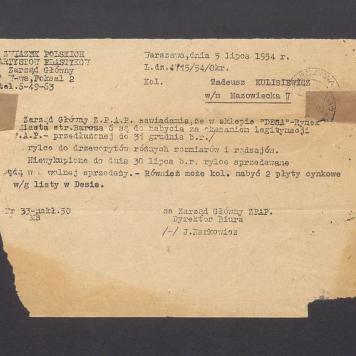 Związek Polskich Artystów Plastyków: zawiadomienie o możliwości zakupu rylców do drzeworytów