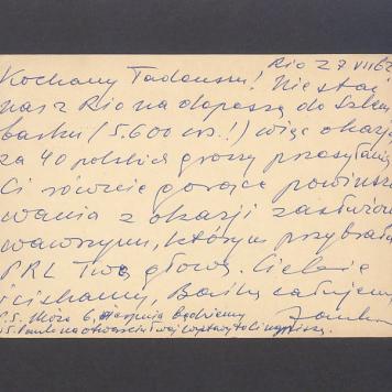 Kochany Tadeuszu! Nie stać nas [...]