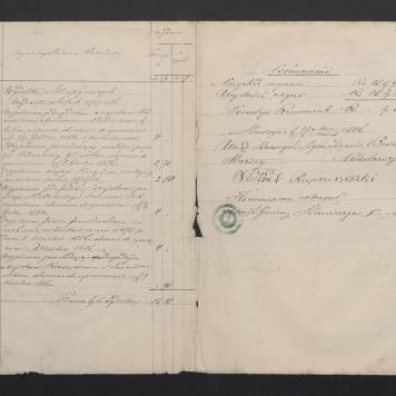 Dowody Usprawiedliwiające Rachunek Zgromadzenia Bednarzy w Mieście Stawiszynie uformowany za rok 1863, 1864 do dnia 11/23 Lipca 1865 r.