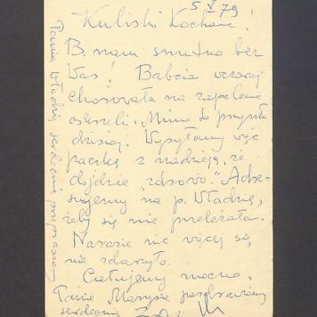 Kuliski Kochane! B. nam smutno bez Was [...]