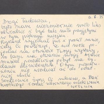 Drogi Tadeuszu, było nam niezmiernie miło Was odwiedzić [...]