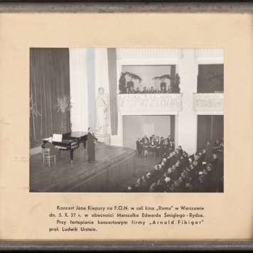 Koncert Jana Kiepury przy akompaniamencie fortepianu Arnold Fibiger