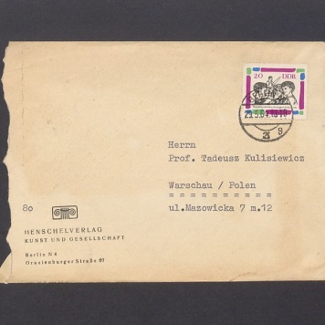 Koperta, nad. Henschelverlag. Kunst und Gesellschaft