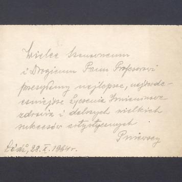 Wielce Szanownemu i Drogiemu Panu Profesorowi [...]