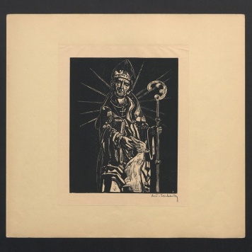 Figura św. Idziego w Mikorzynie