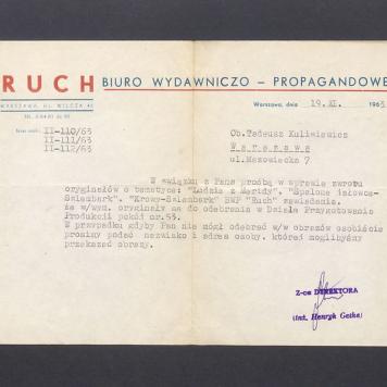 W związku z Pana prośbą w sprawie zwrotu oryginałów [...]