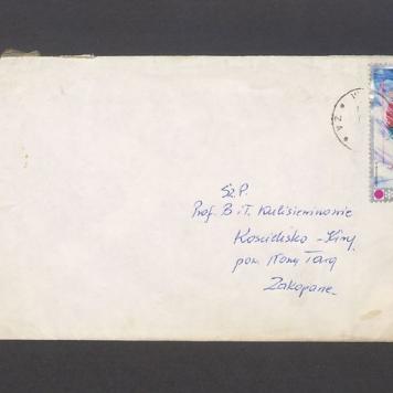 Koperta, adr. Sz. P. Prof. B. i T. Kulisiewiczowie