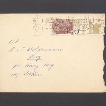 Koperta, adr. W. P. B. i T. Kulisiewiczowie