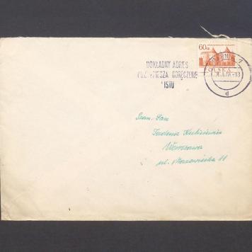 Koperta, adr. Szan. Pan Tadeusz Kulisiewicz