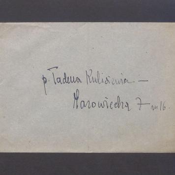 Koperta, p. Tadeusz Kulisiewicz