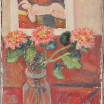 Kwiaty z aktem Modigliniego