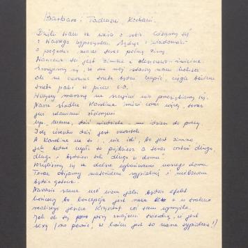 Barbaro i Tadeuszu, Kochani. Dzięki Wam za wieści [...]