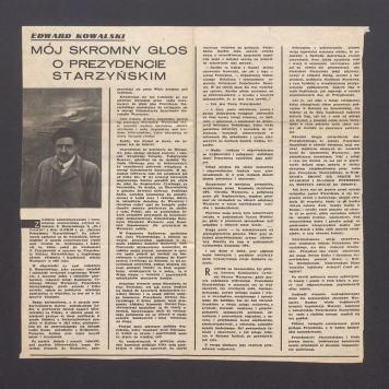 Mój skromny głos o prezydencie Starzyńskim