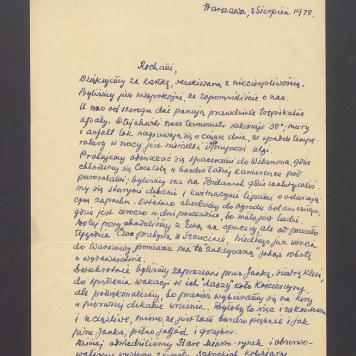 Kochani, Dziękujemy za kartkę [...]