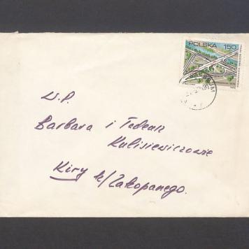 Koperta, adr. W. P. Barbara i Tadeusz Kulisiewiczowie