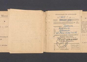 Książeczka opłat z tytułu najmu lokalu w Warszawie na ulicy Mazowieckiej 7 m.12, część II