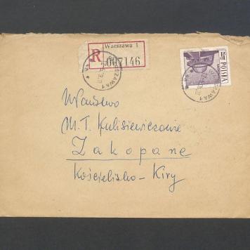 Koperta, adr. WPaństwo M. T. Kulisiewiczowie