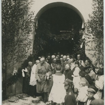 Zdjęcie z pobytu w Kaliszu . J. Piłsudskiego, I. Mościckiego, S. Wojciechowskiego