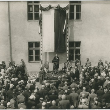 Zdjęcie z pobytu w Kaliszu . J. Piłsudskiego, I. Mościckiego, S. Wojciechowskiego