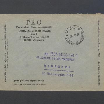 Powszechna Kasa Oszczędności, koperta