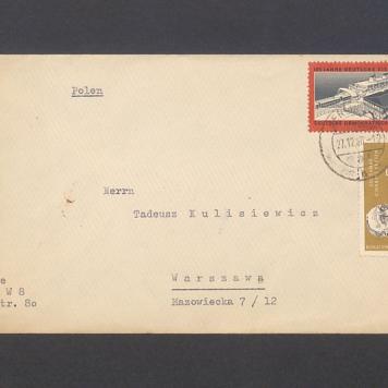 Koperta, adr. Herrn Tadeusz Kulisiewicz