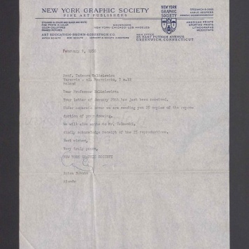 Dear Professor Kulisiewicz: Your letter of January 20th has just been recieved [...]