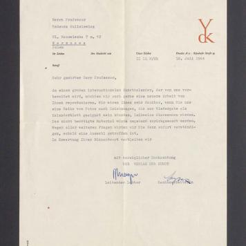 Sehr geehrter Herr Professor, in einem grossen internationalen Kunstkalender [...]