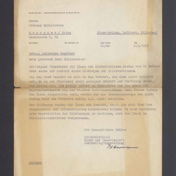 Sehr geehrter Herr Kulisiewicz! Beiliegend ubersenden wir Ihnen zum Korrekturlesen Abzuge [...]