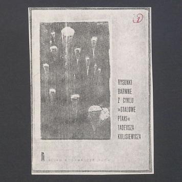 Rysunki barwne z cyklu "Stalowe ptaki" Tadeusza Kulisiewicza