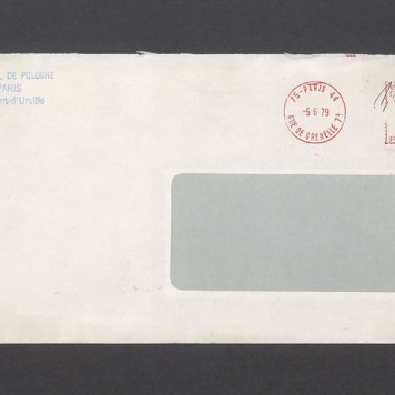 Koperta, nad. Consulat General de Pologne