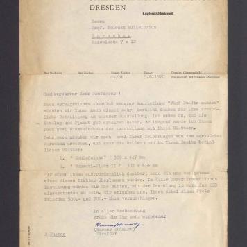 Hochverehrter Herr Professor! Nach erfolgreichem Abschluss [...]