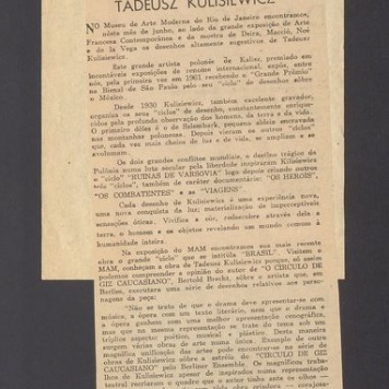 Artes plasticas. Tadeusz Kulisiewicz