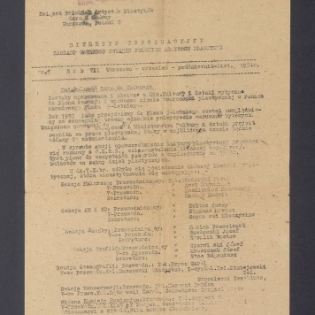 Związek Polskich Artystów Plastyków: biuletyn informacyjny, cz. 1