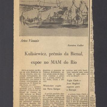 Kulisiewicz, premio da Bienal, expoe no MAM do Rio