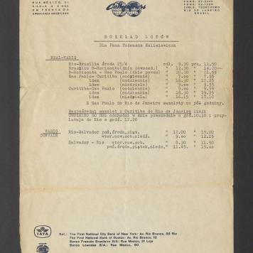 Rozkład lotów dla pana Tadeusza Kulisiewicza